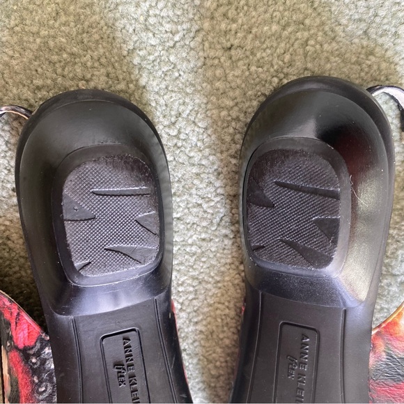 Anne Klein "iflex" 1.5" Heel Peep Toe Slingback Floral and Black ~10 M~ Classy - Picture 9 of 13